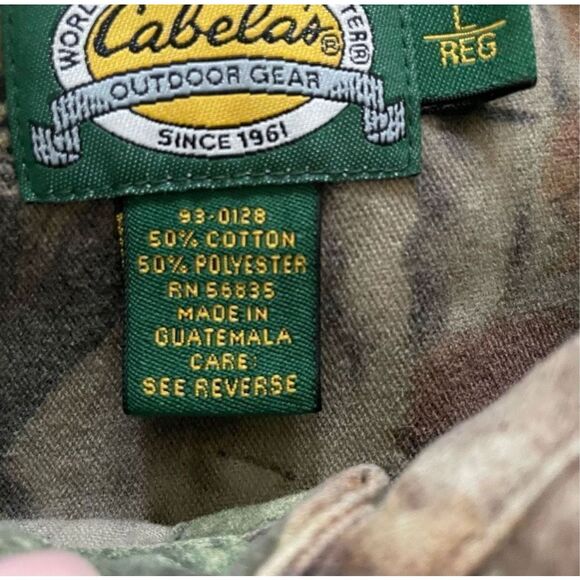 Cabela’s Advantage Timber Leaf Camouflage Long Sleeve Button Down Shirt L - Picture 10 of 10